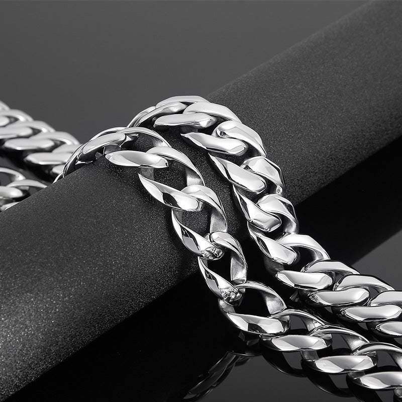 Thick And Wide Casting Twist Chain Stainless Steel Creative Men's Thick And Necklace