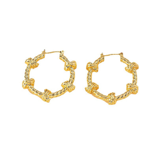 Fried Dough Twists Inspired Earrings Wholesale - Vienna Verve Collection