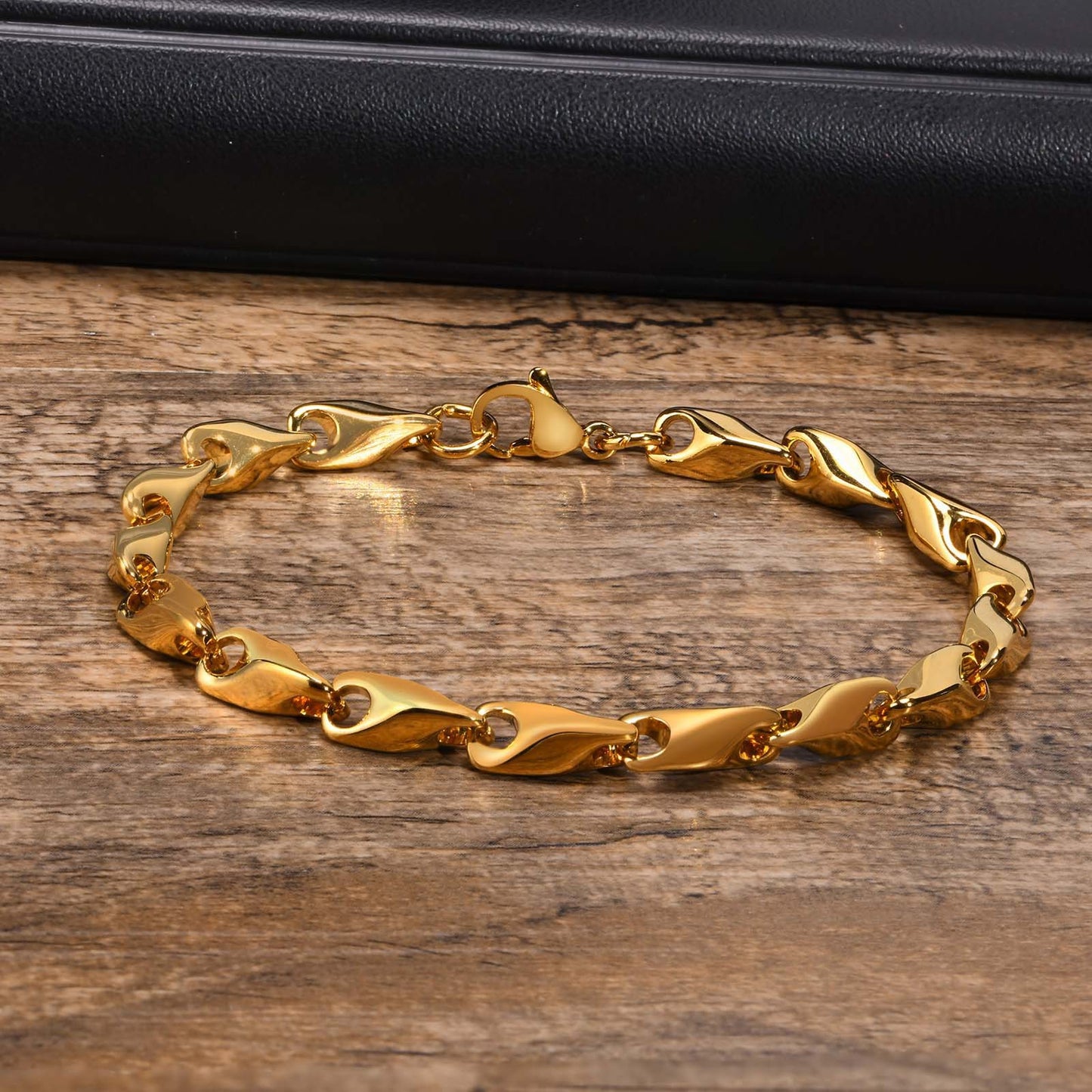 Stainless Steel Men's Handmade Chain Denim Bracelet Trend