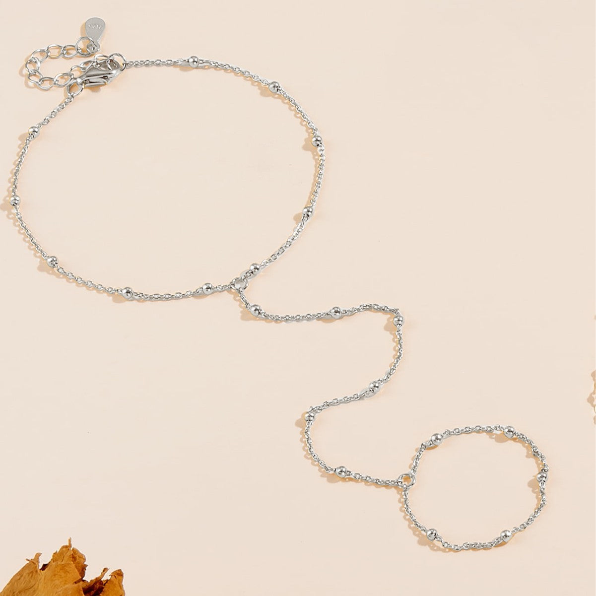 Europe And The United States 925 Sterling Silver Bead Chain Finger Chain Light Bracelet