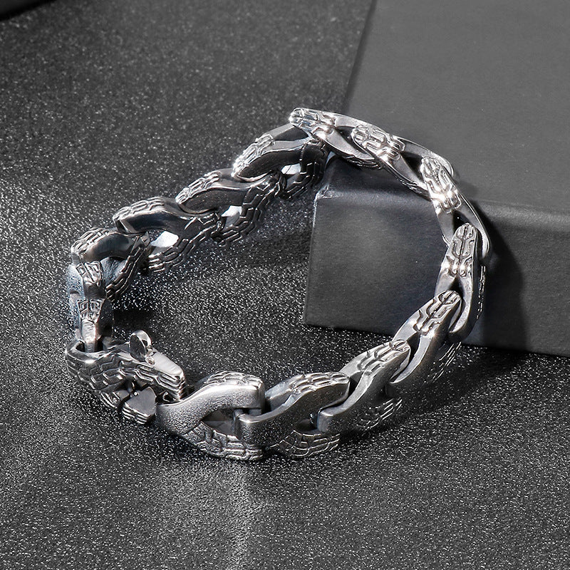 Punk Style Keel Men's Titanium Steel Bracelet