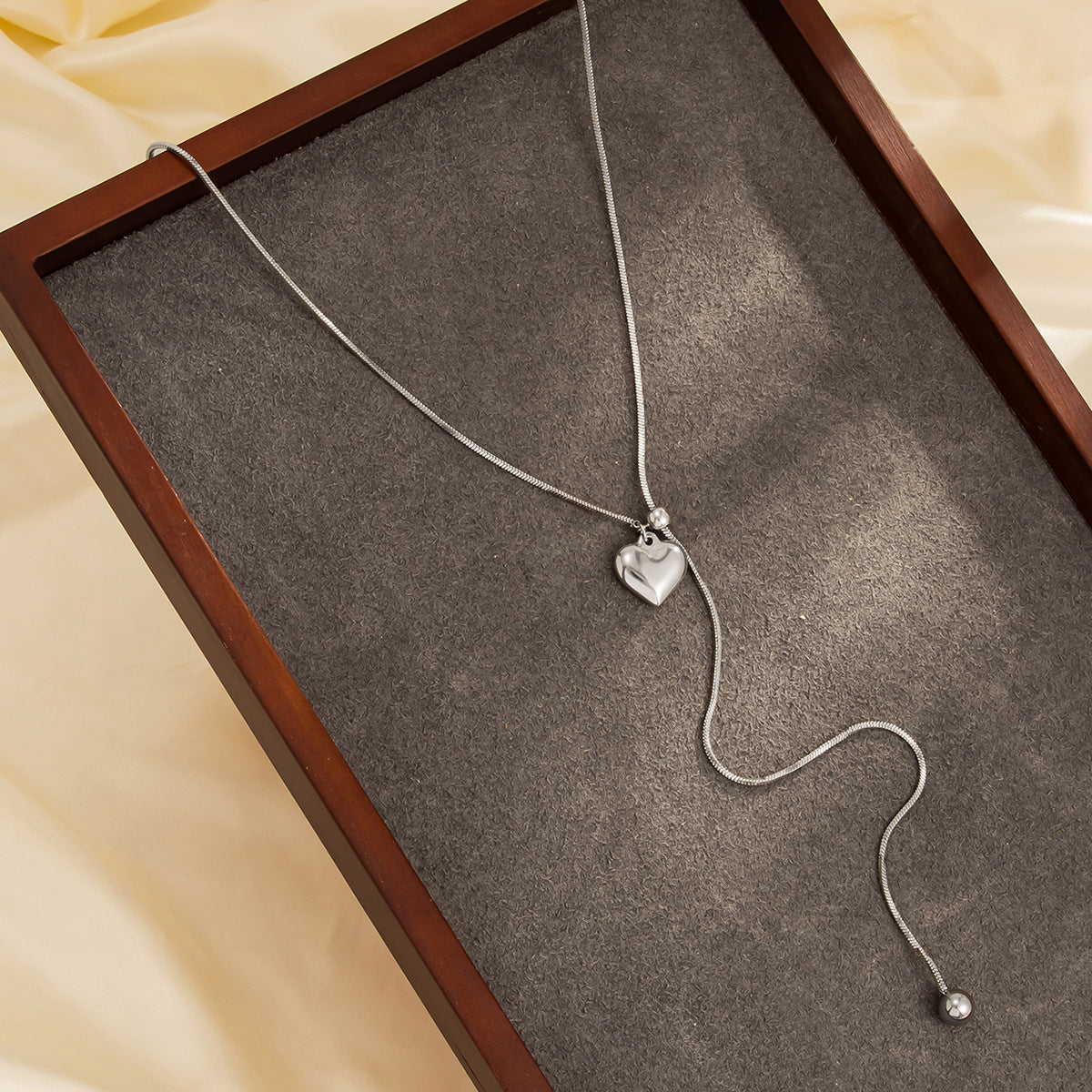 Y-Shaped Stainless Steel Snake Bone Chain Y2k Square Pearl Necklace