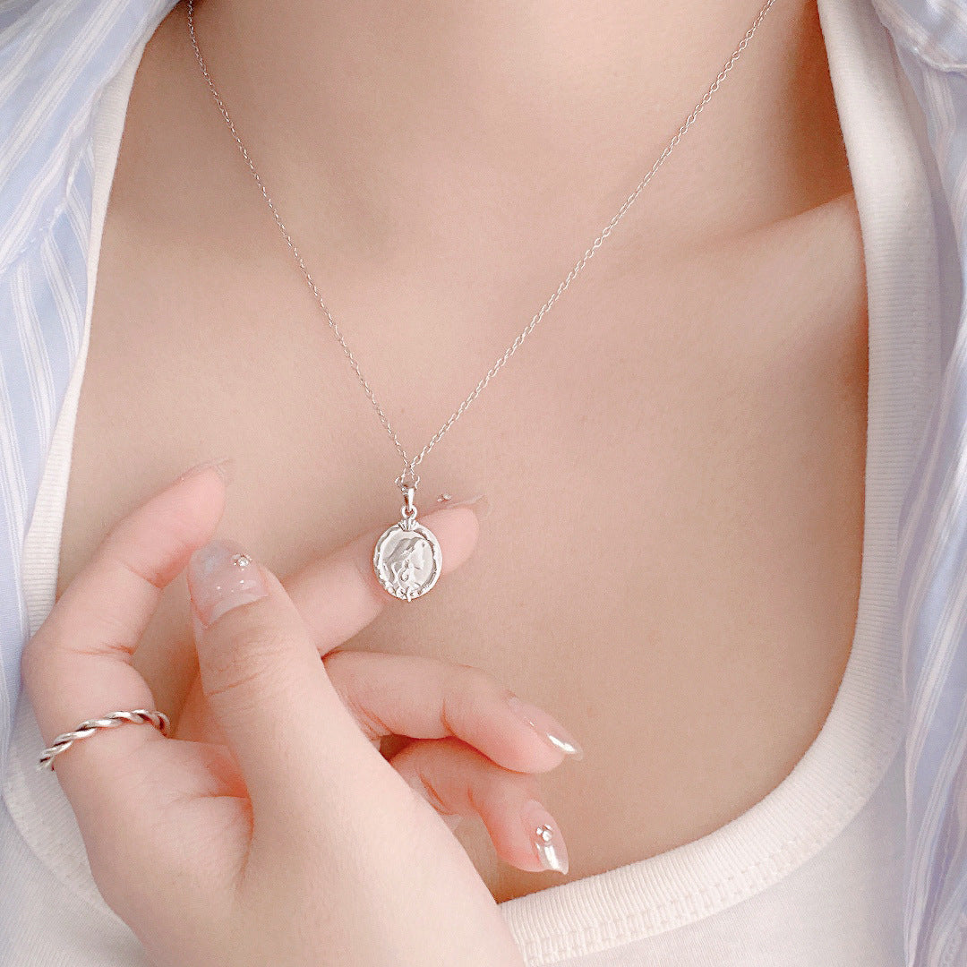 S999 Fine Silver Mermaid Tail Necklace