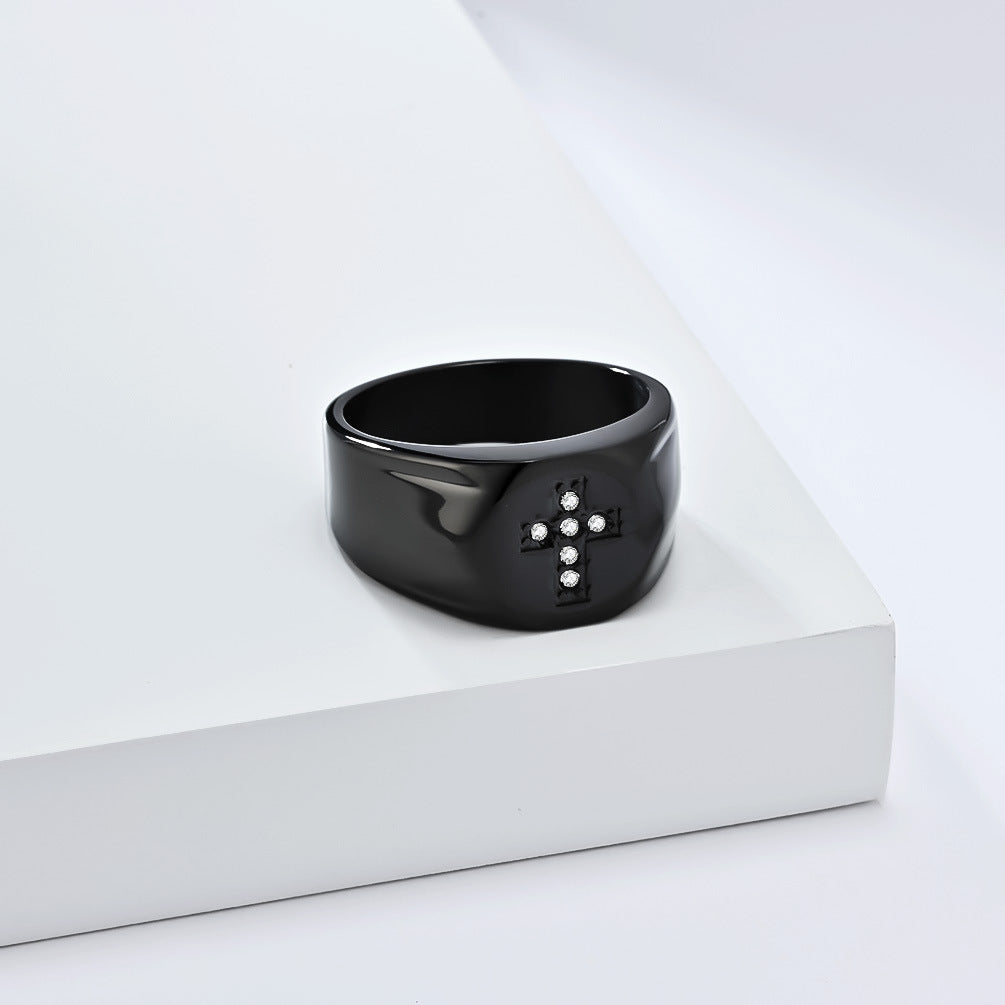 Steel Ring – Vintage Cross