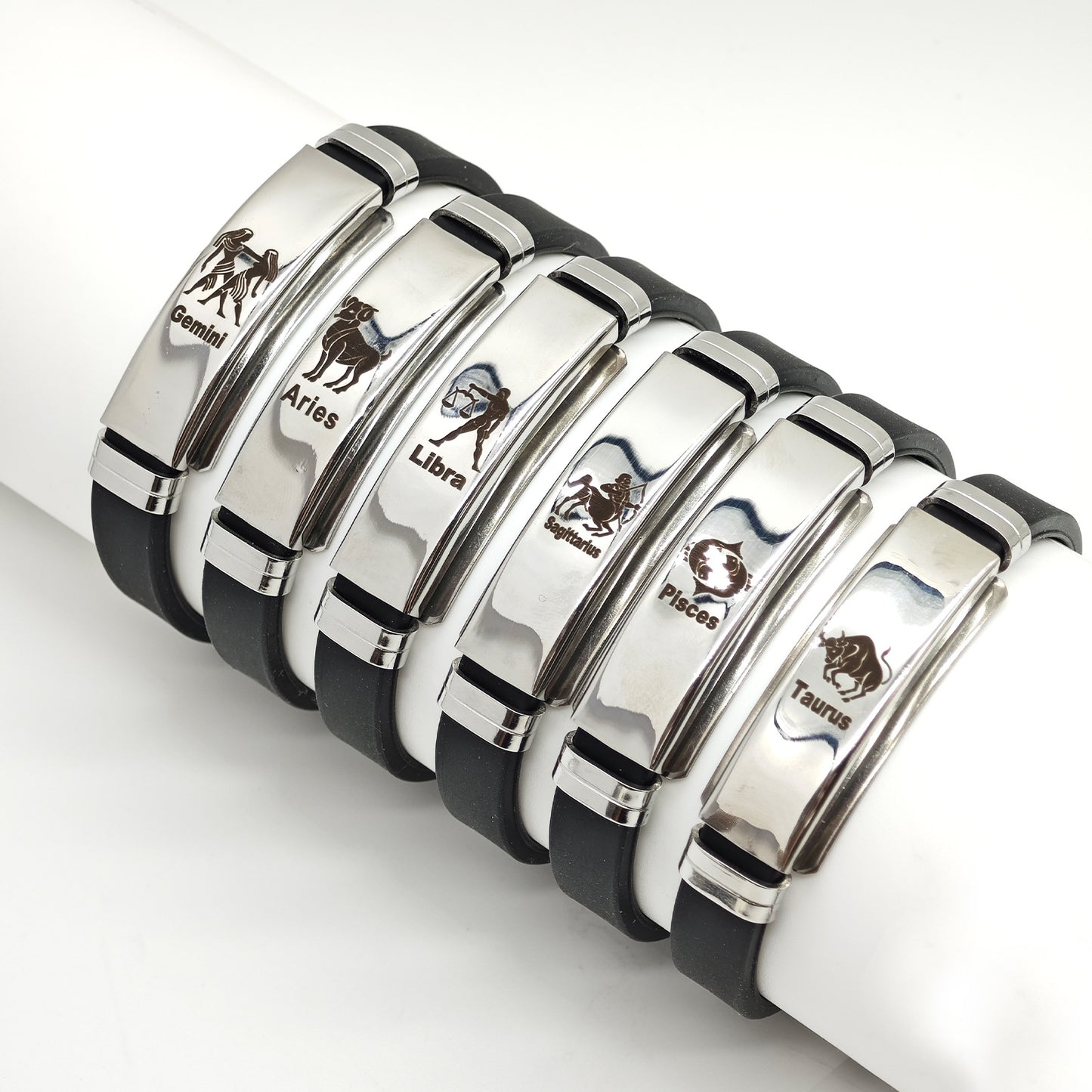Planderful Twelve Constellations Bracelet Premium Stainless Steel Curved Design For Men Unisex Everyday Gift