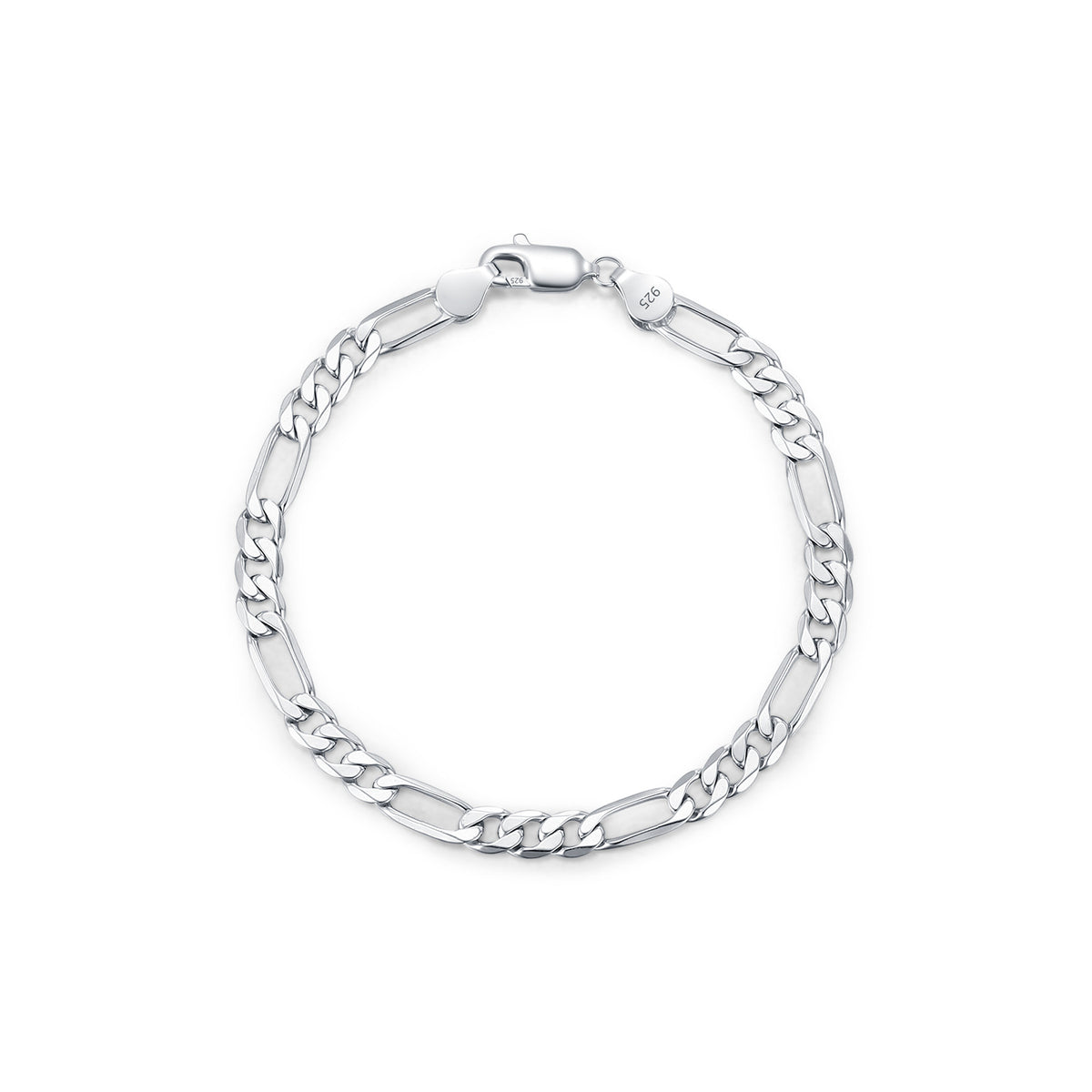 925 Sterling Silver Figaro Bracelet