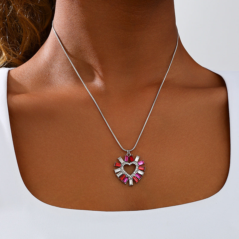 Planderful Vienna Verve Necklace – Vibrant Multicolored Glass Zircon Design