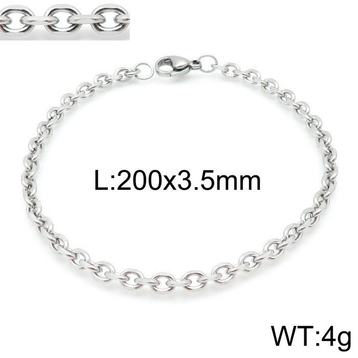 Punk Hip-Hop Stainless Steel – Interlocking O-Tide Unisex Titanium Steel Bracelet