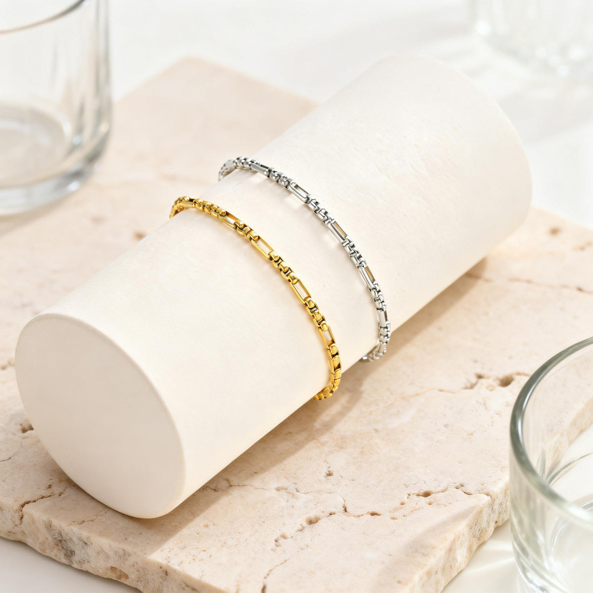 Pearl Minimalist Stainless Steel Anklet