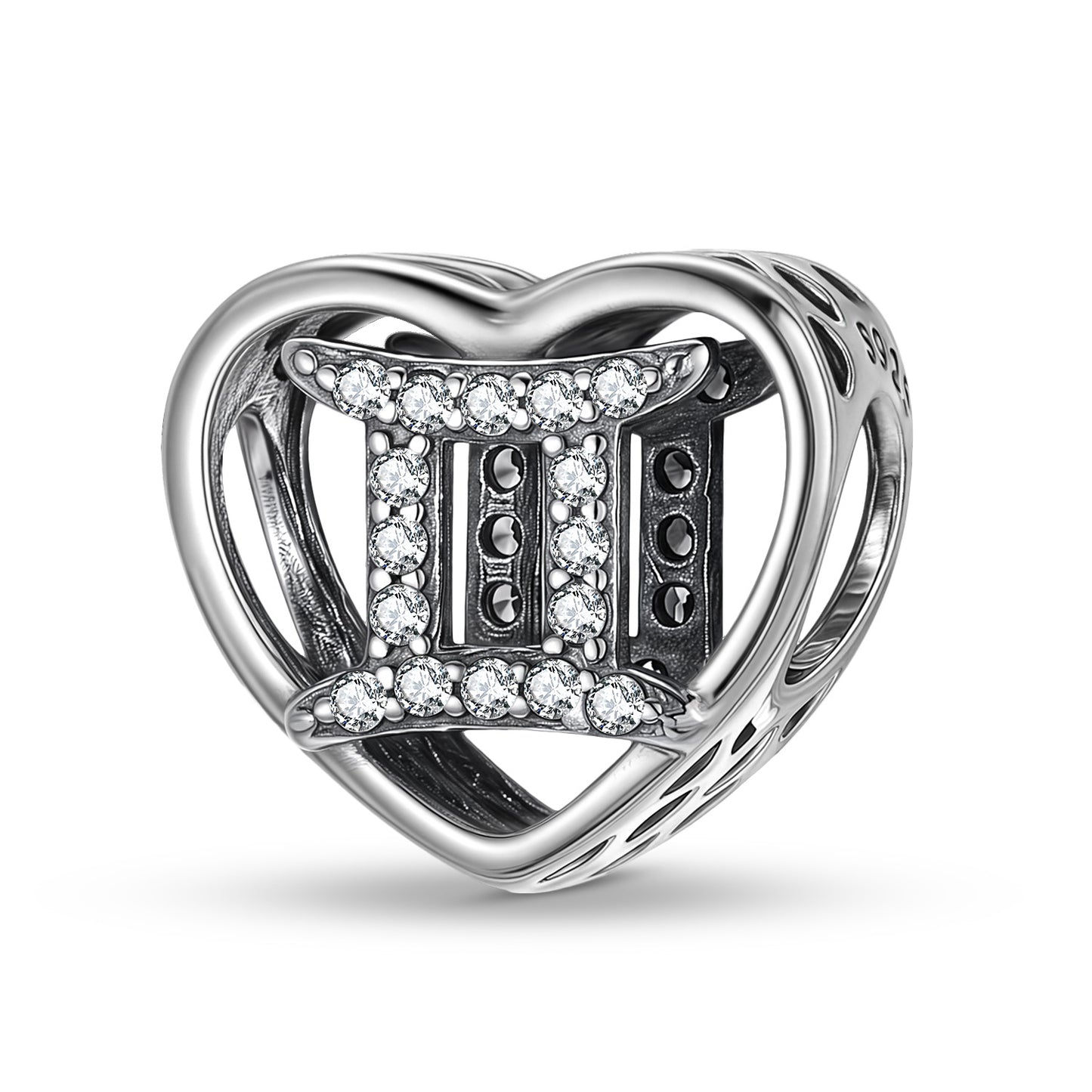 Planderful Jewelry Sterling Silver Beading Pendant With Zircon For Elegant DIY Jewelry