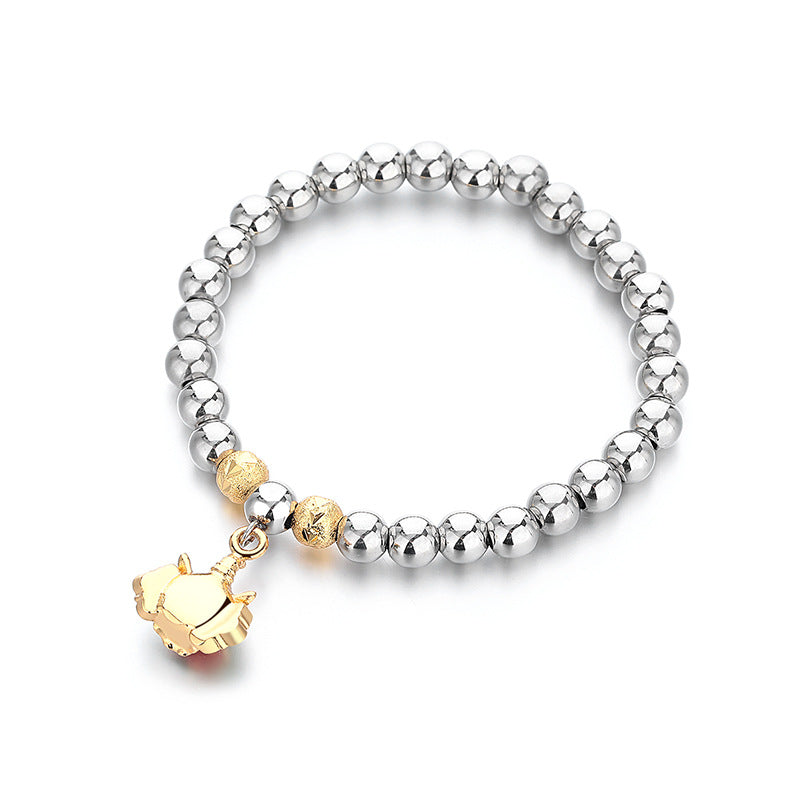 Steel Bracelet – Elegant Kirin Beaded Bracelet