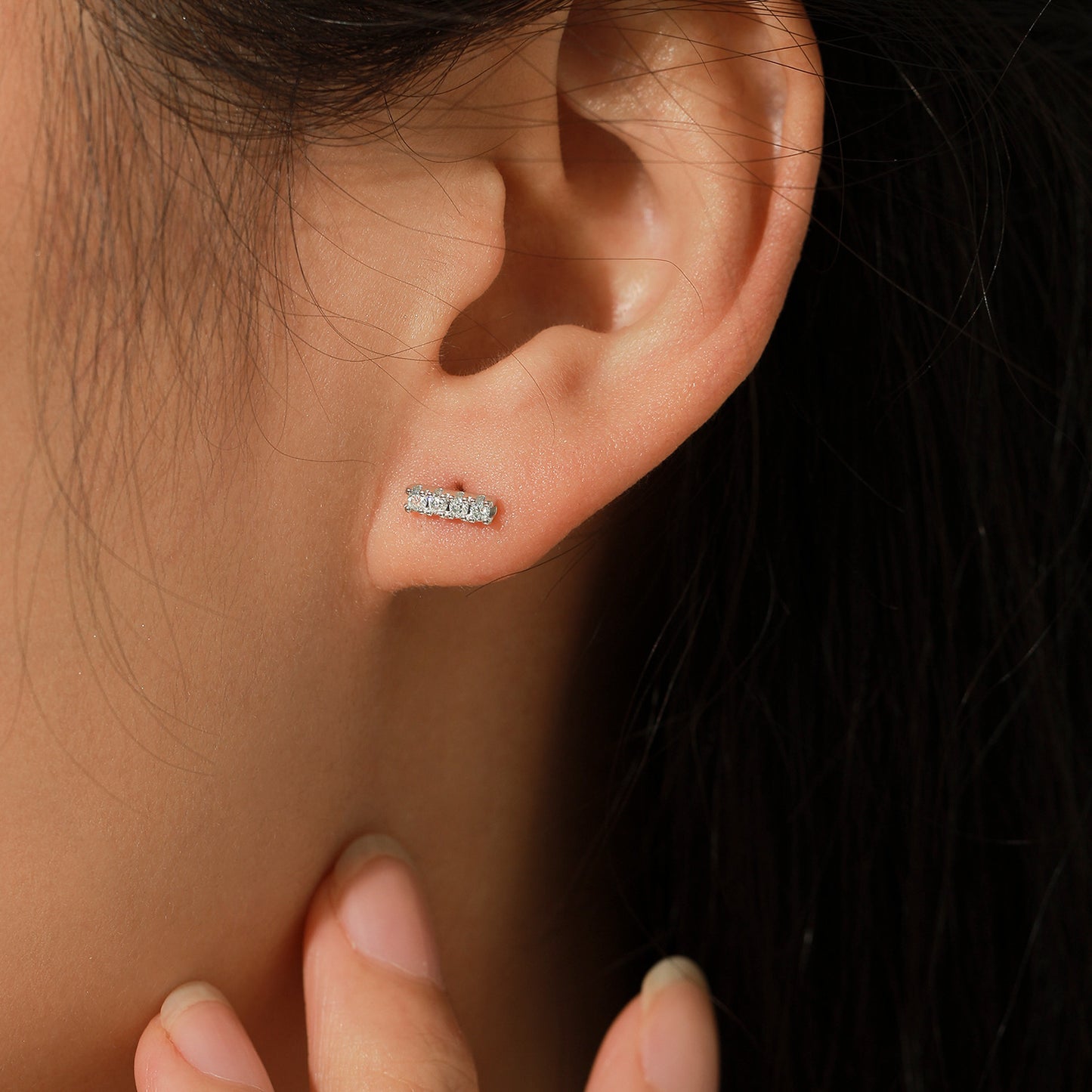 Planderful Moissanite Sparkling Earrings – Exquisite Light Luxury Design