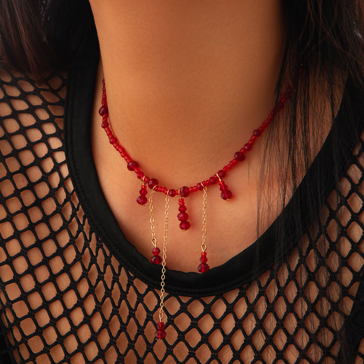 Halloween Crystal Blood-Drip Choker