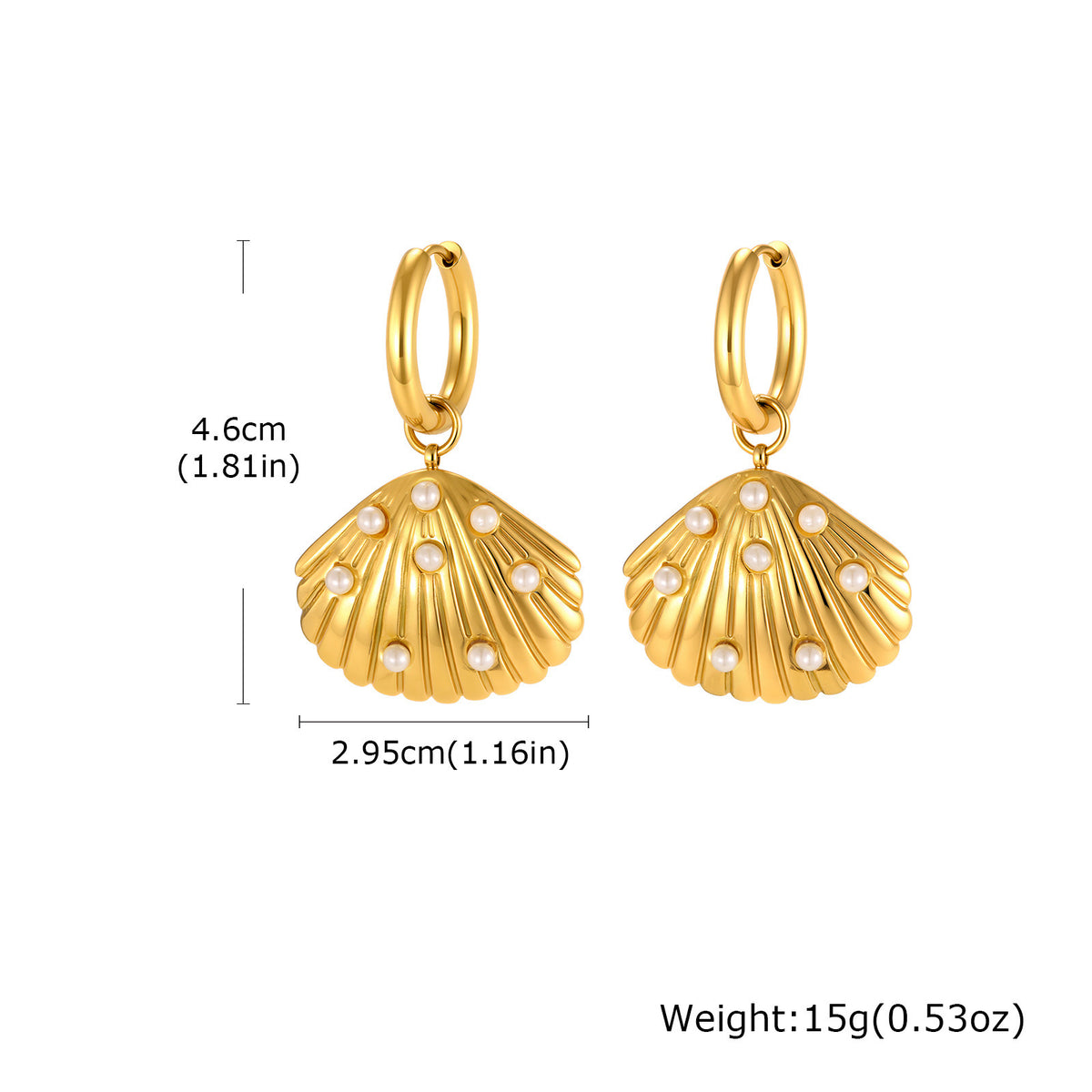 Stainless Steel Pearl Earrings