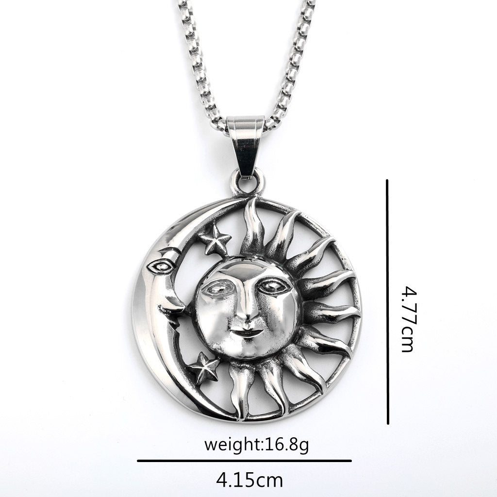 Vintage Stainless Steel Pendant Necklace