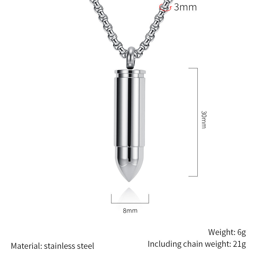 Planderful Everyday Genie Premium Titanium Bullet Pendant Necklace With Essential Oil Bottle Unisex Gift For Couples