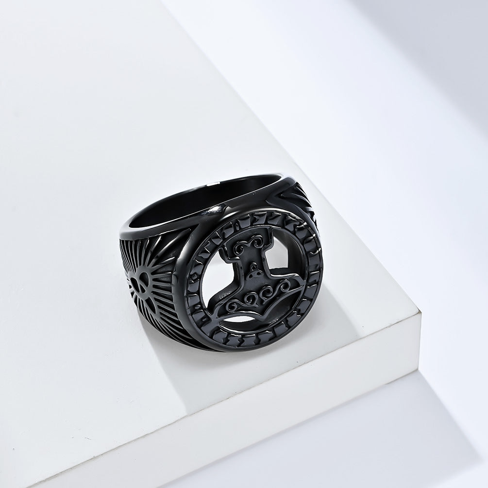 Planderful Steel Celtic Triangle Knot Ring For Men Eternal Viking Punk Style Sizes 8 9 10 11 12