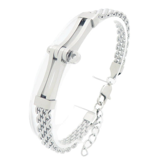 Hip-Hop Cool Locomotive Bracelet – Punk Bike Chain – Curved Mesh Chain Belt Extension