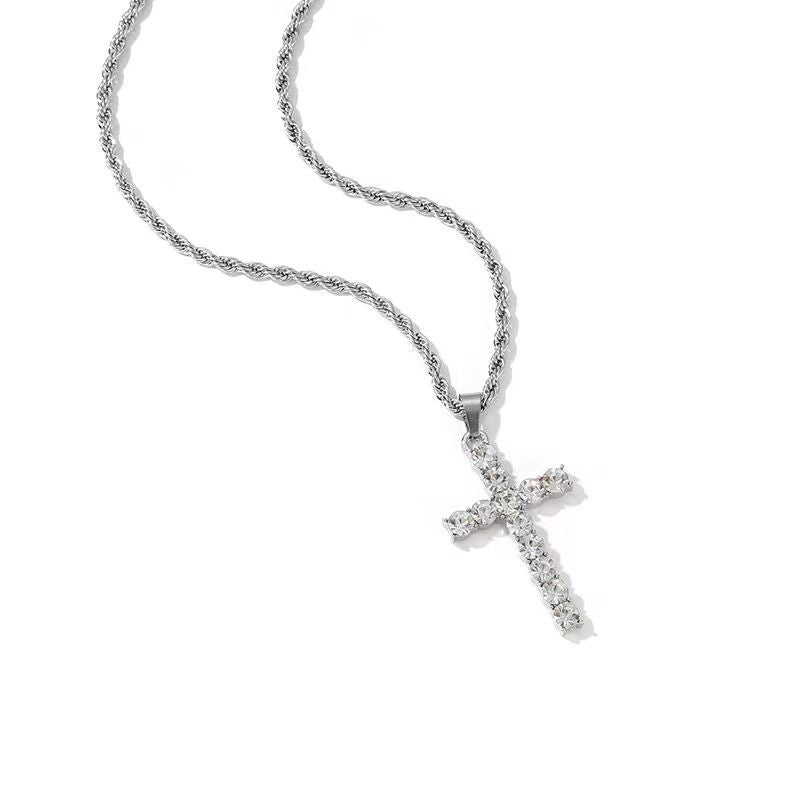 Planderful Jewelry Titanium Steel Cross Necklace For Women And Men Light Luxury Everyday Accessory