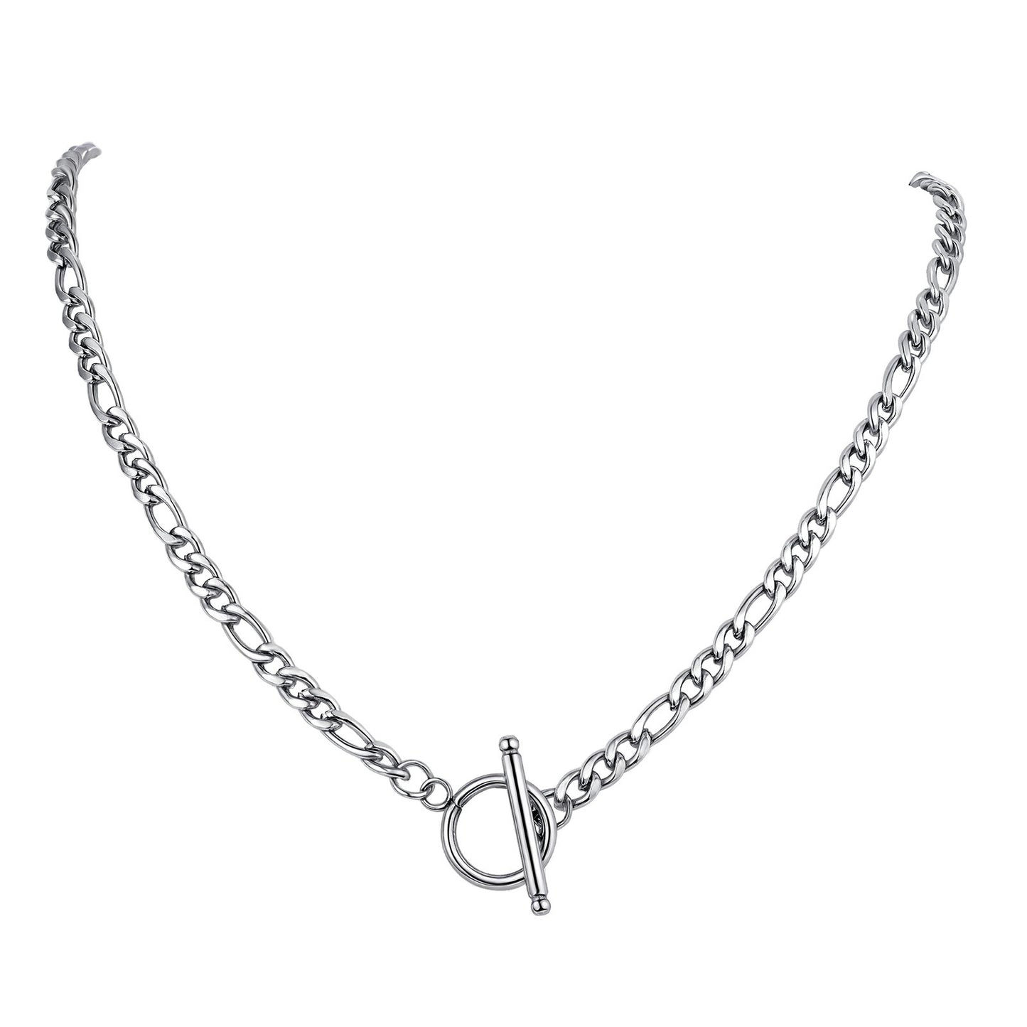 Men's Stainless Steel Three To One Nk Chain Ot Buckle Premium Necklace