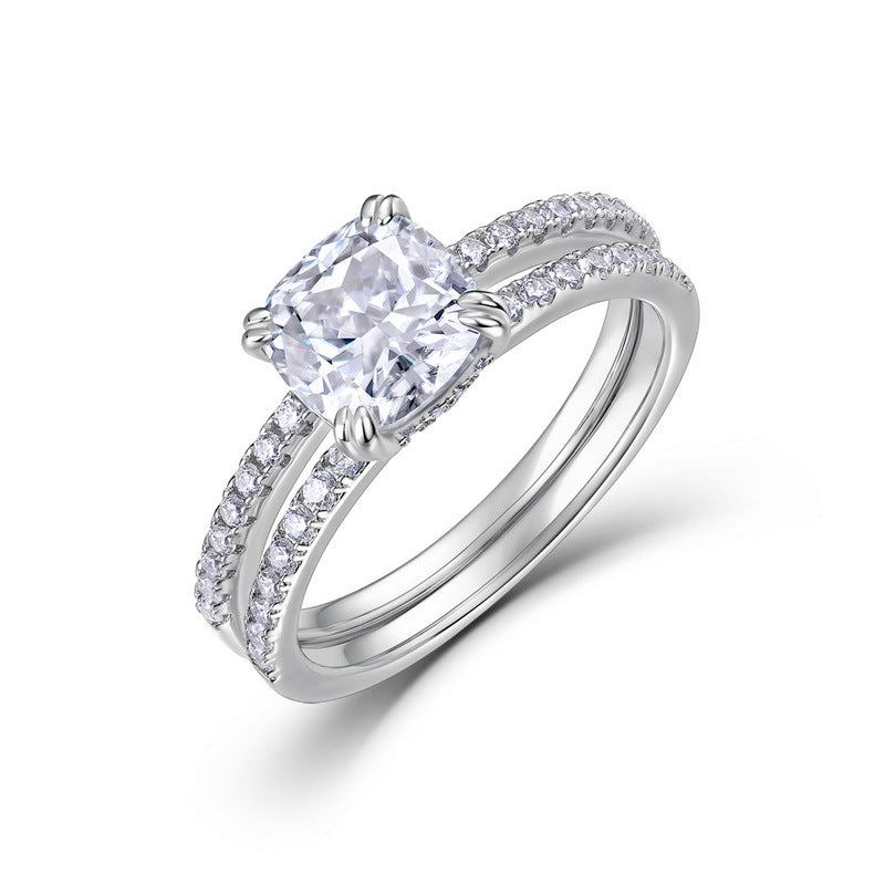 Planderful Classic Moissanite Sterling Silver Ring – Style 5
