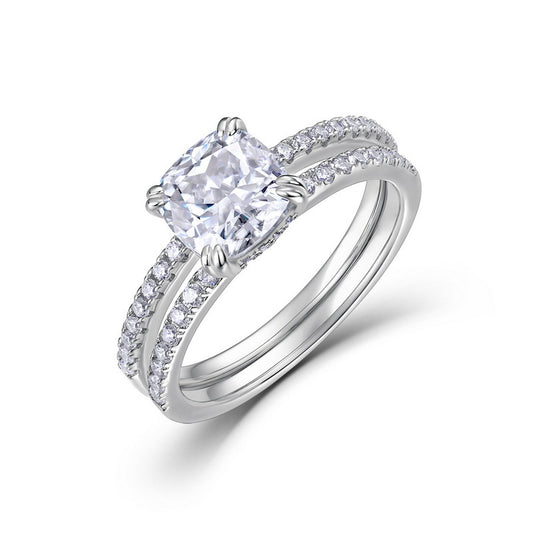 Planderful Classic Moissanite Sterling Silver Ring – Style 5