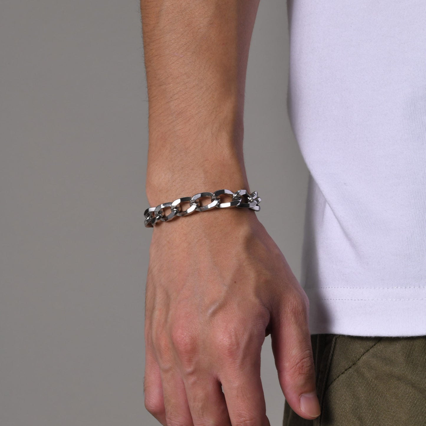 Stainless Steel Irregular Bracelet Men's Personality Hip Hop Jewelry