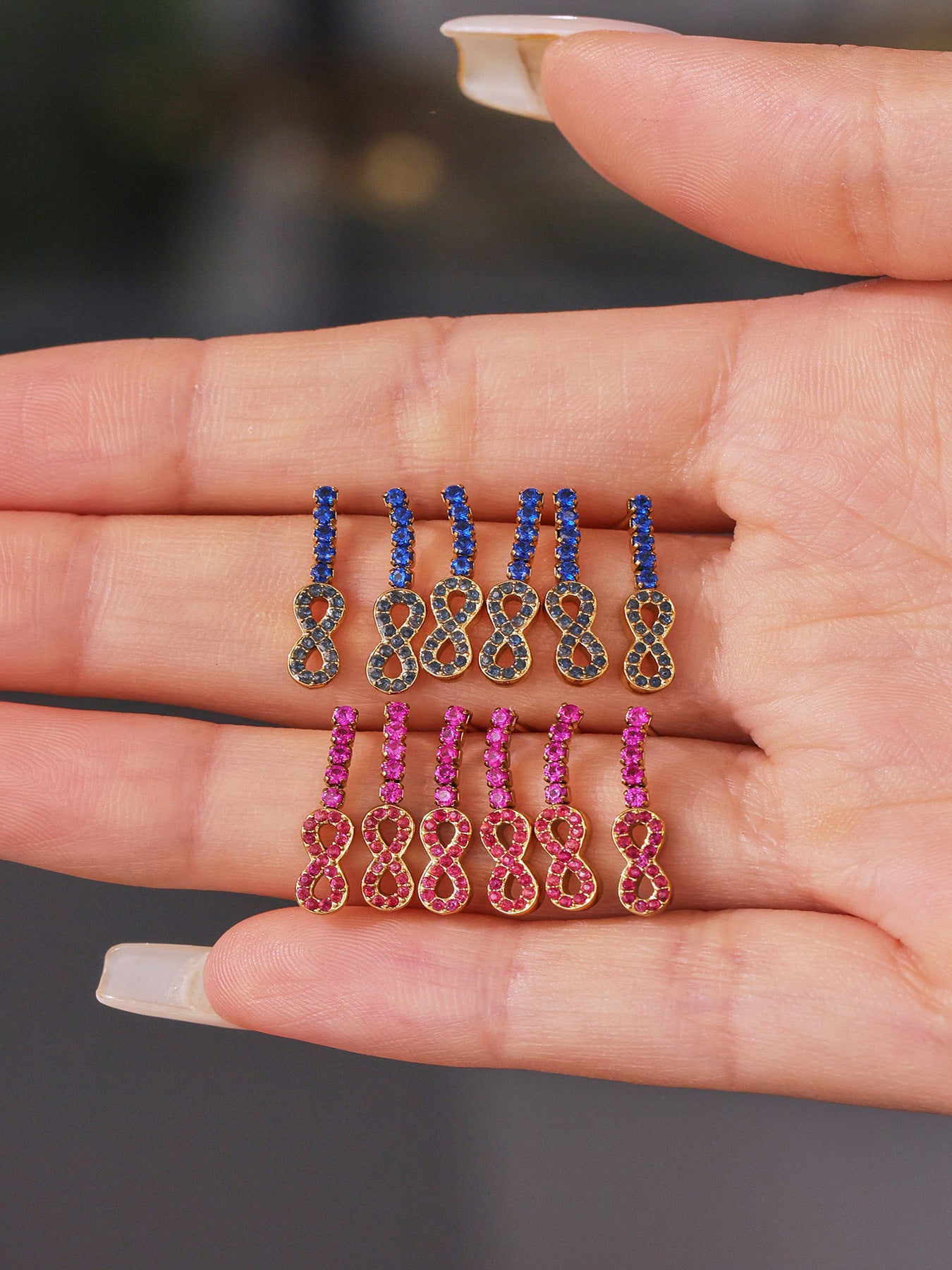 Planderful Zircon Pendant Earrings For Women 18k Gold