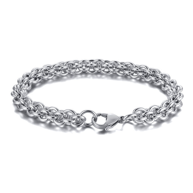 Stainless Steel Lantern Chain Bracelet Steel Male Thick Bracelet