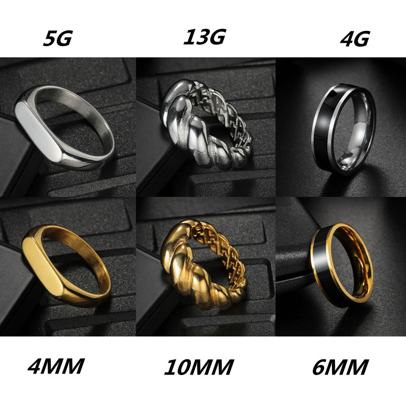 Planderful Everyday Genie Gold Plated Stainless Steel Couple Ring Set For Him And Her Unisex Protection Non Fade Shine