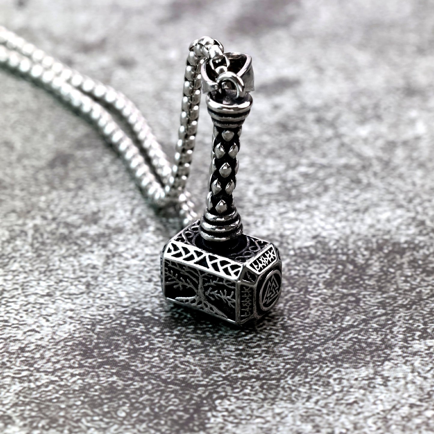 Planderful Thor Hammer Necklace For Men Viking Pendant Norse Legacy Stainless Steel Durable Bold
