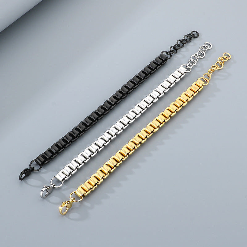 Planderful Personalized Bamboo Chain Bracelet For Men