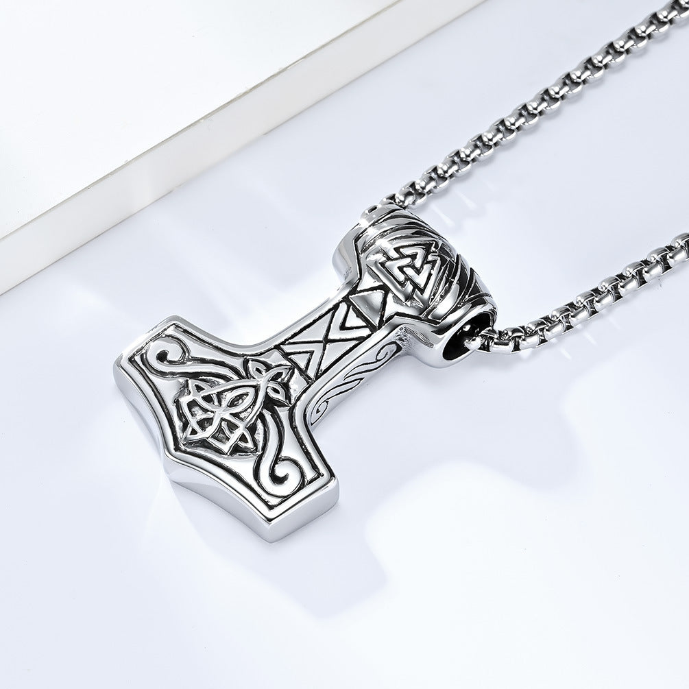 Cross-Border Amazon Nordic Style Viking Thor's Hammer Necklace