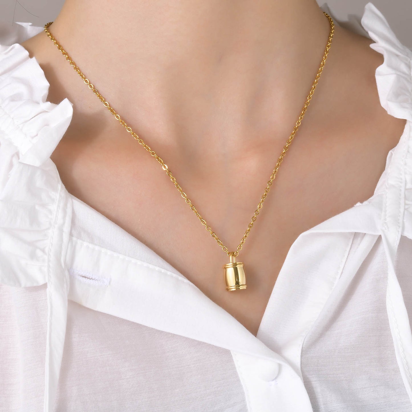 Cross-Border Jewelry Commemorative Pendant Necklace Small Jar Urn