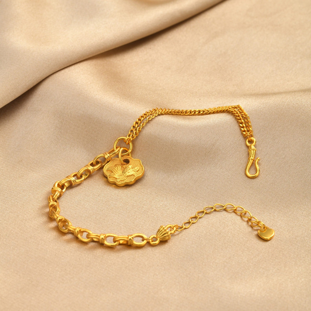 Brass Copper Koi Guochao Copper Bracelet