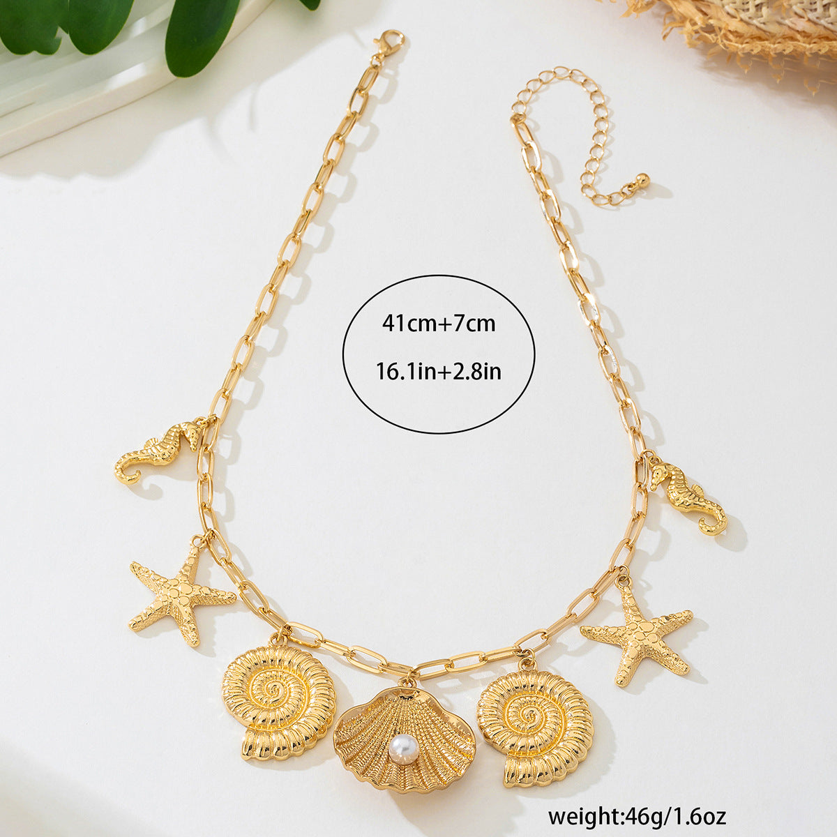 Planderful Vienna Verve Necklace – Elegant Marine Life Design