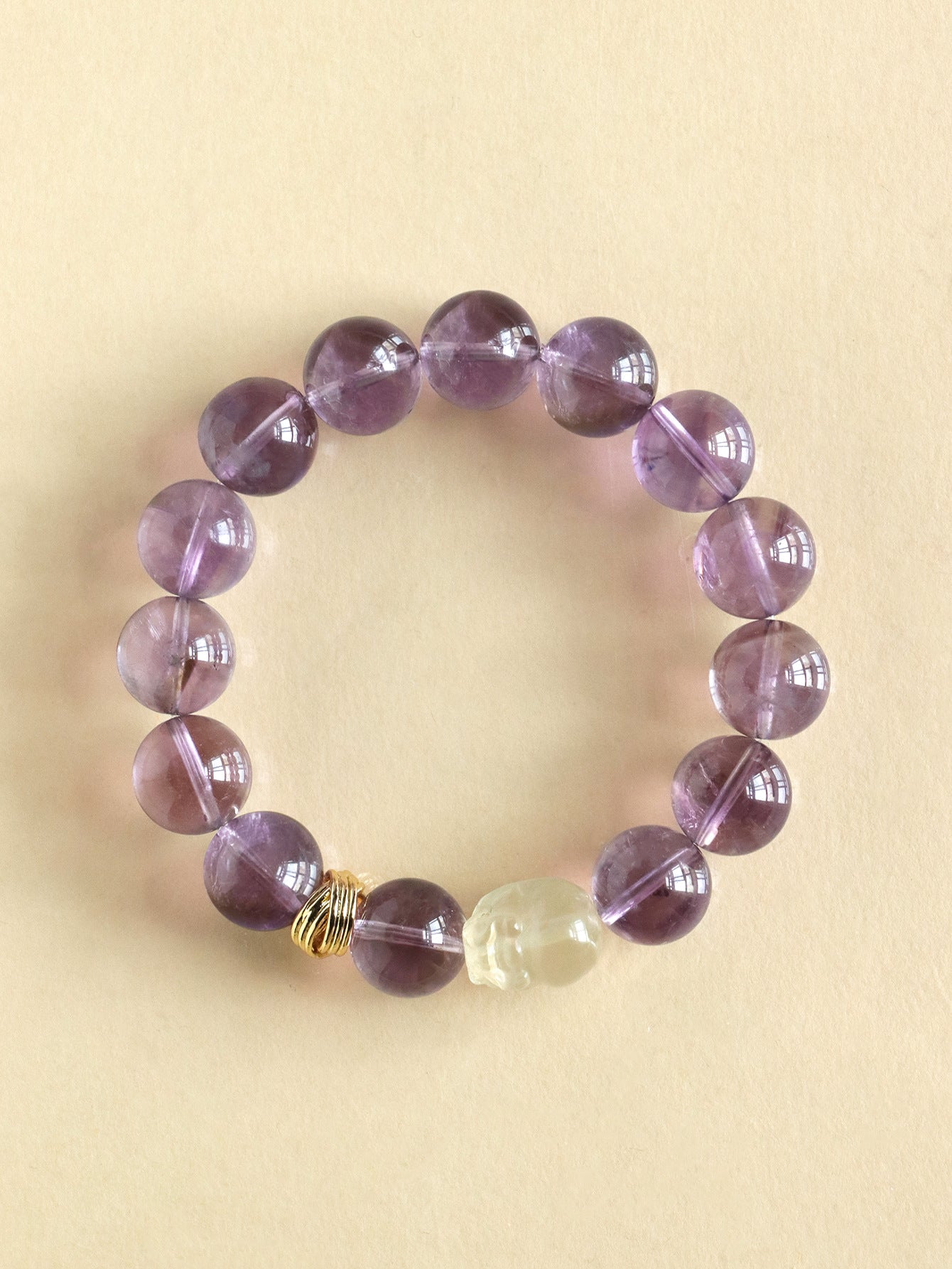 Planderful Fortune's Favor Bracelet – High-End Amethyst and Lemon Crystal Design