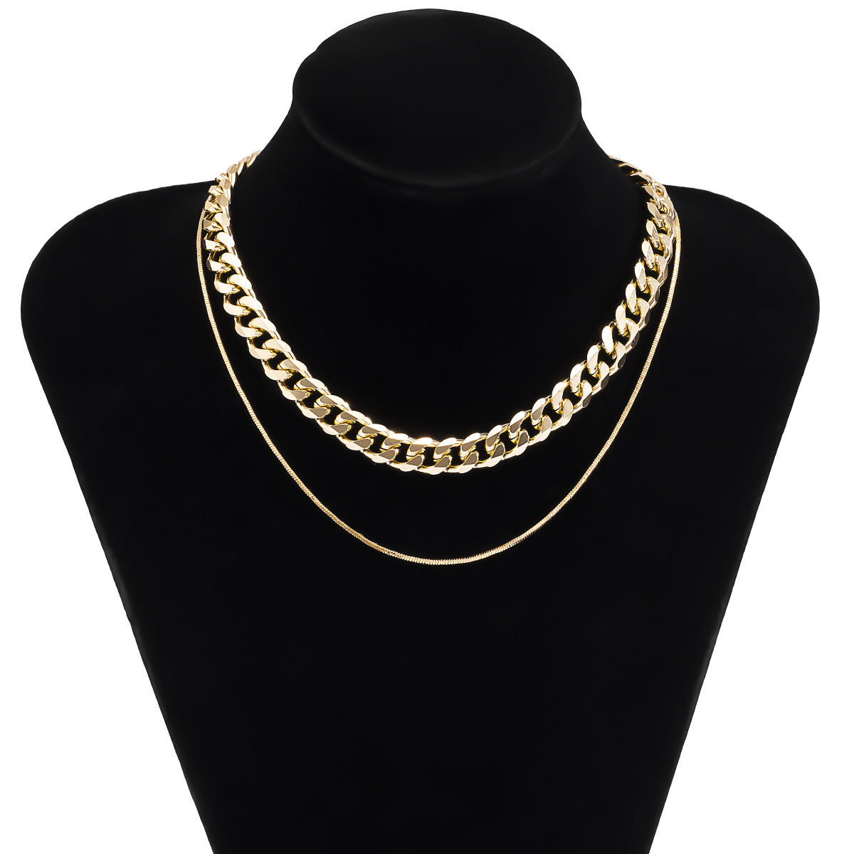 Planderful Vienna Verve Layered Personalized Cross Necklace For Women With Hollow Cross And Mix Match Fine Snake Chain