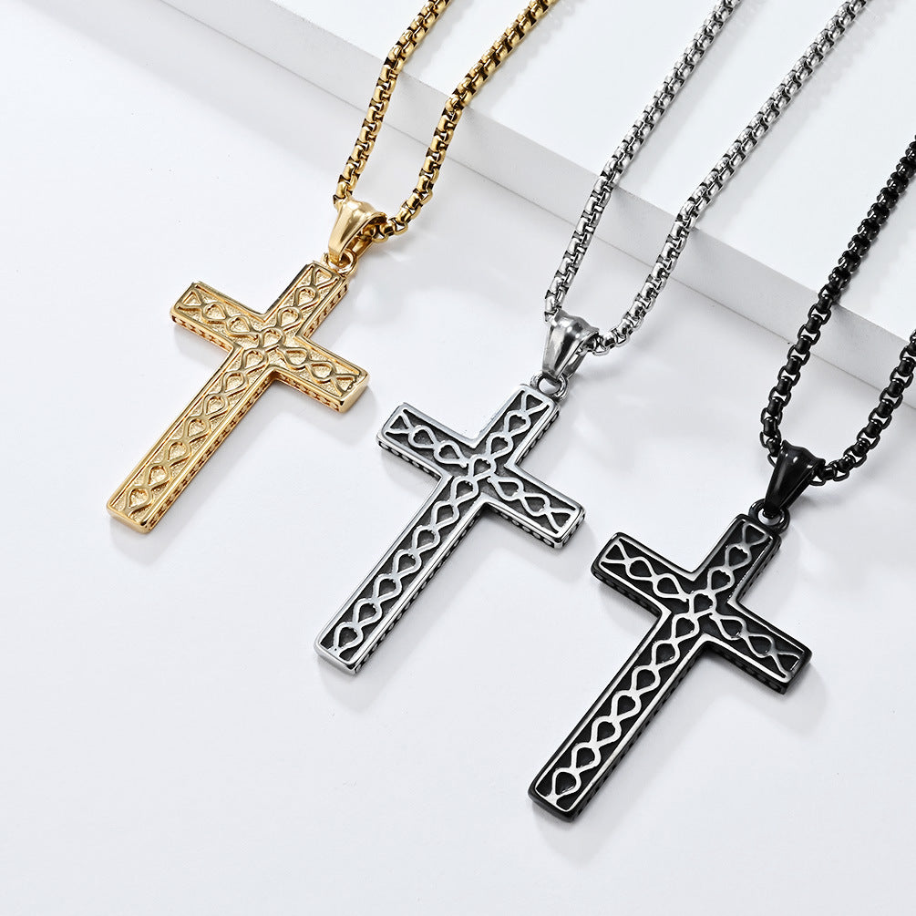 Timeless Titanium Steel Cross Necklace for Every Occasion