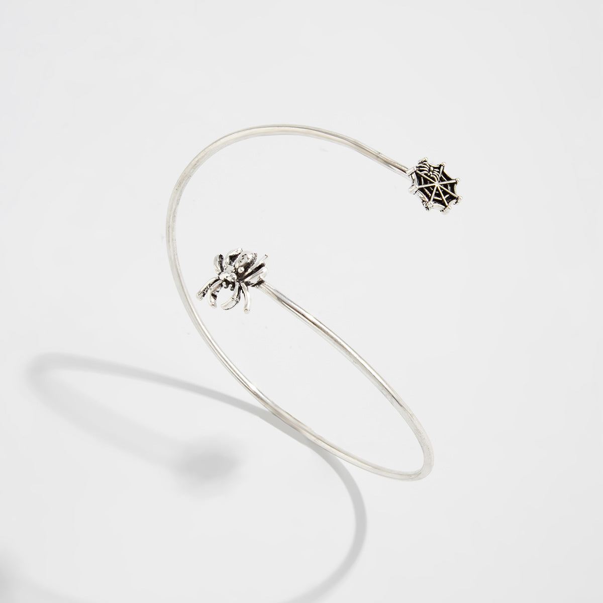 Gothic Spider Web Cross Open Arm Bracelet Bold Statement Planderful Vienna Verve For Halloween Lovers