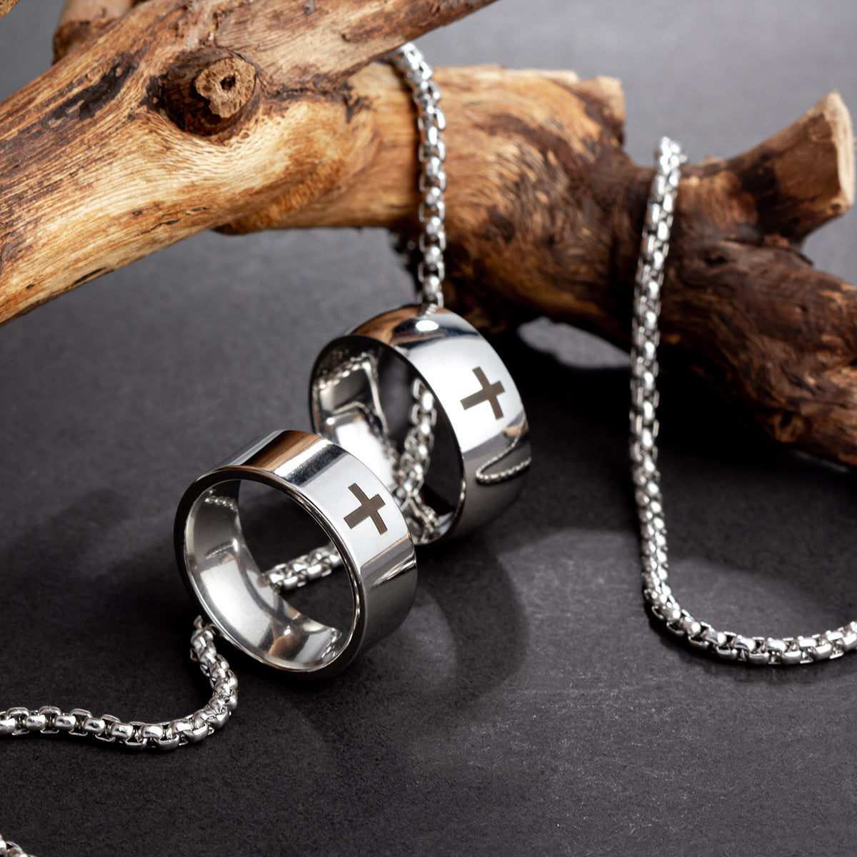 Europe to America Simple Titanium Necklace for Couples