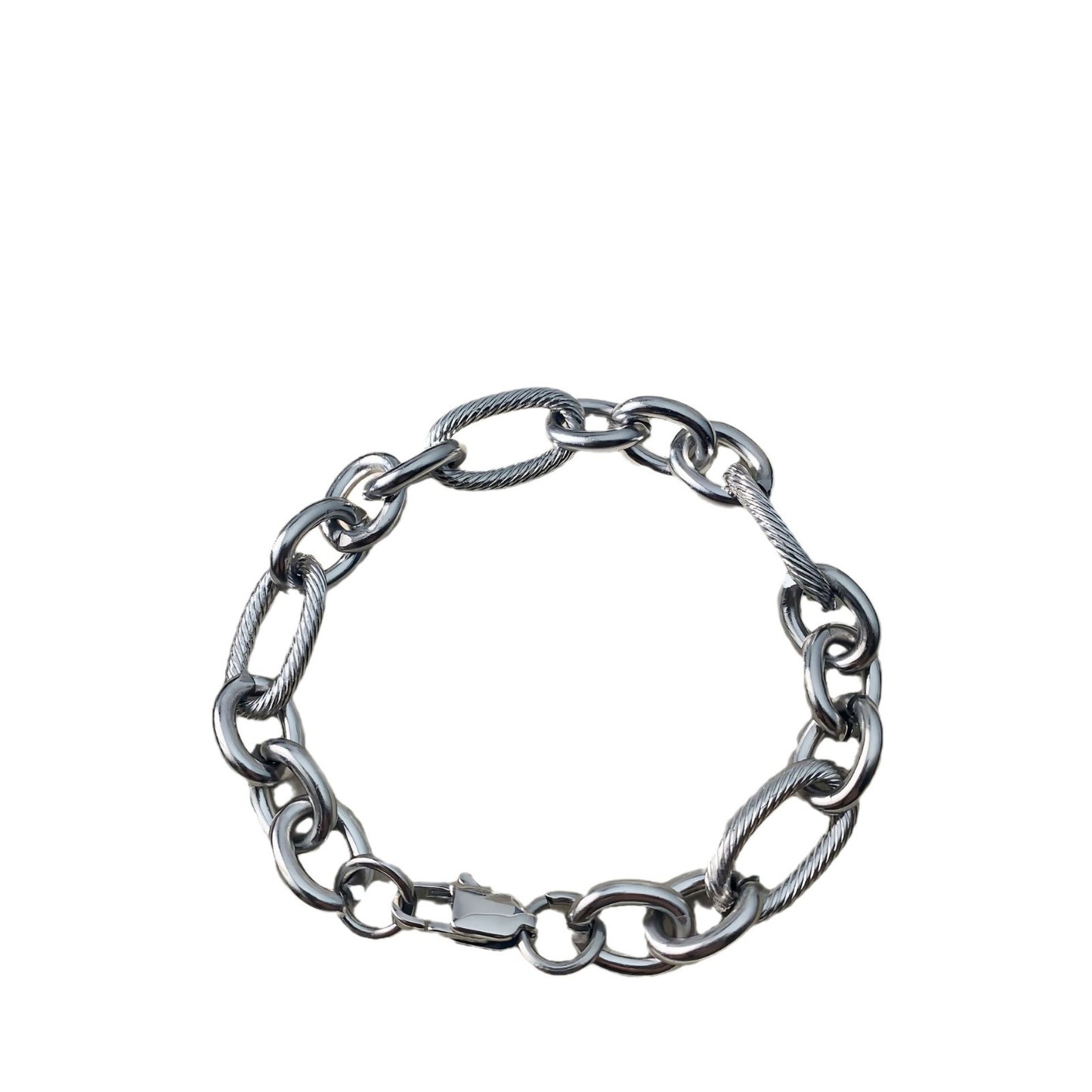 Planderful Jewelry Stainless Steel Oval Bracelet