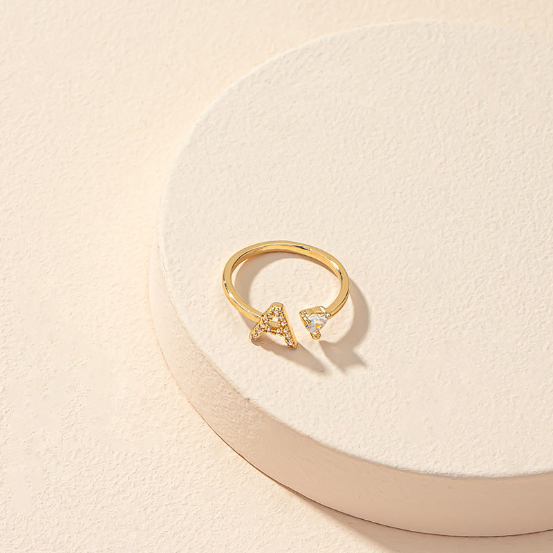 Vienna Verve Zircon Love Ring: European American Style