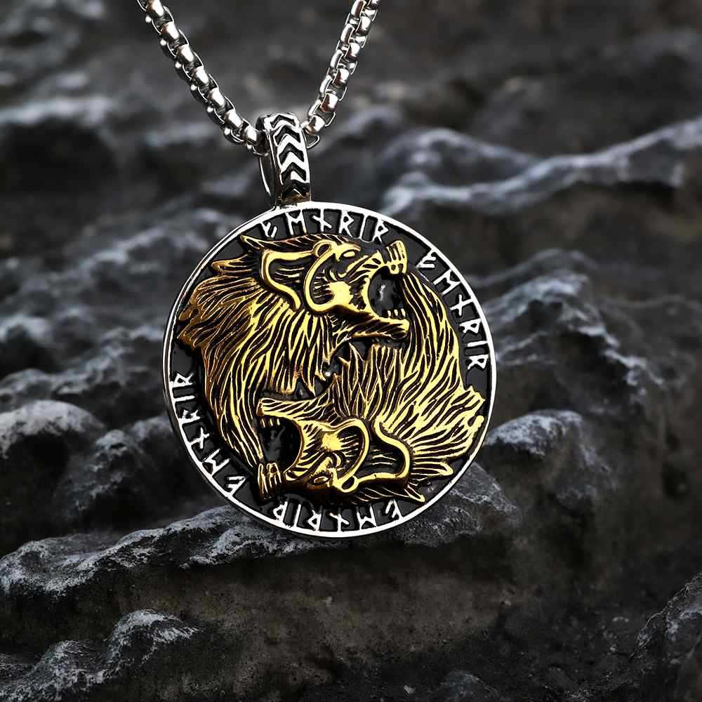 Viking Wolf Stainless Steel Men's Ring