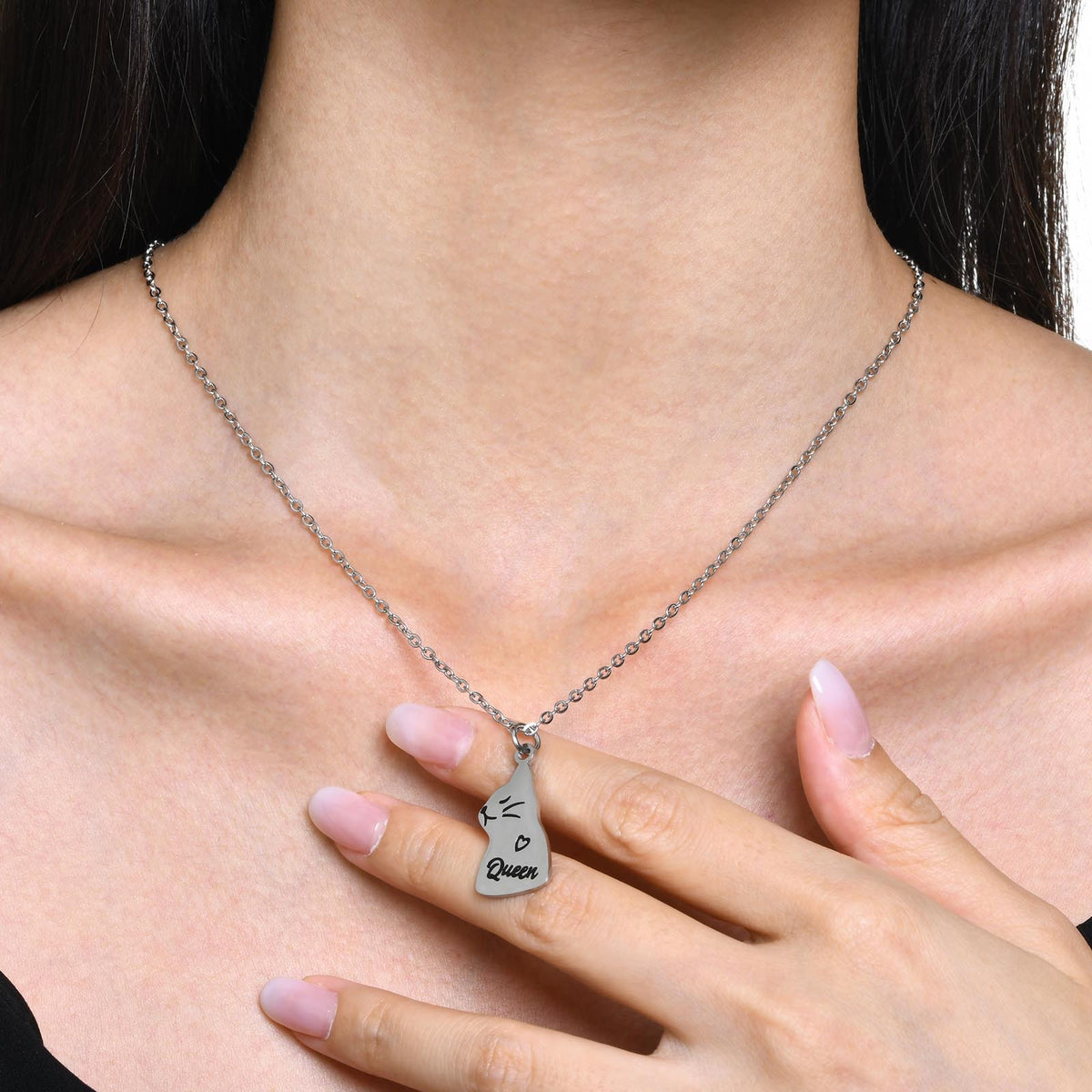 Black Stainless Steel Necklace Unisex