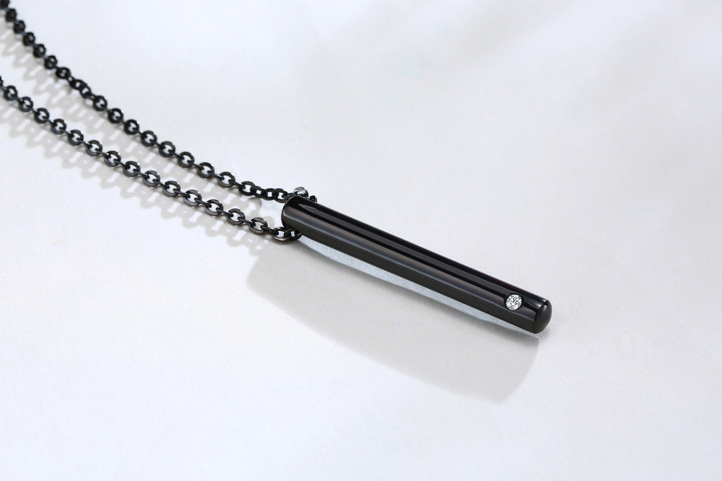 Urn Necklace Stainless Steel Zircon Pendant Necklace Openable