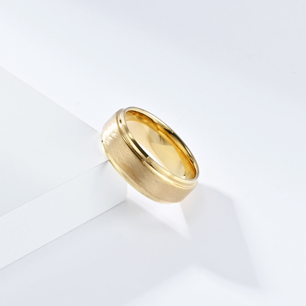 Matte Brushed Tungsten Steel Ring for Men by Planderful