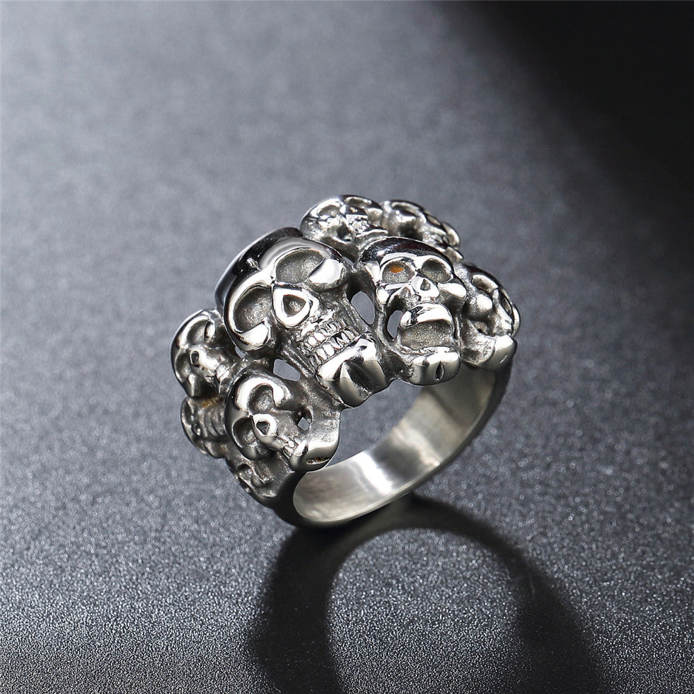 Titanium Steel Skull Ring