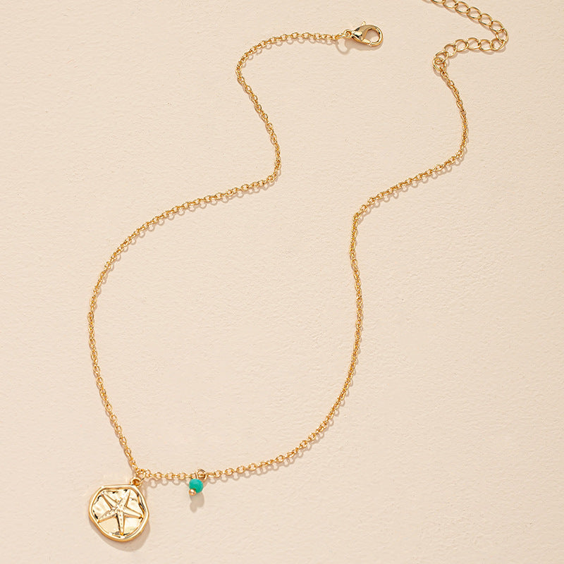 Colorfast Luxury Starfish Necklace with Celeb Clavicle Chain