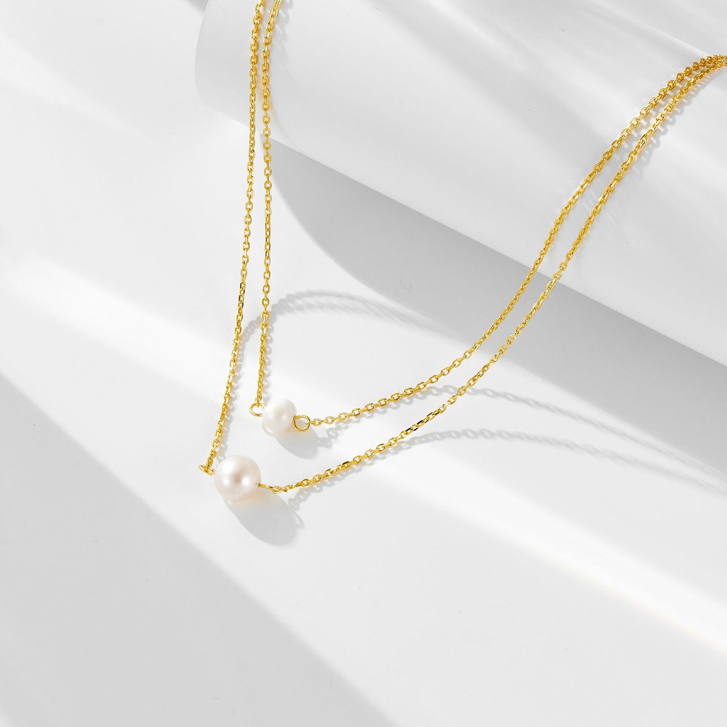 Retro Double-Layer Single Natural Pearl Necklace, Tide Foreign Trade 925 Sterling Silver